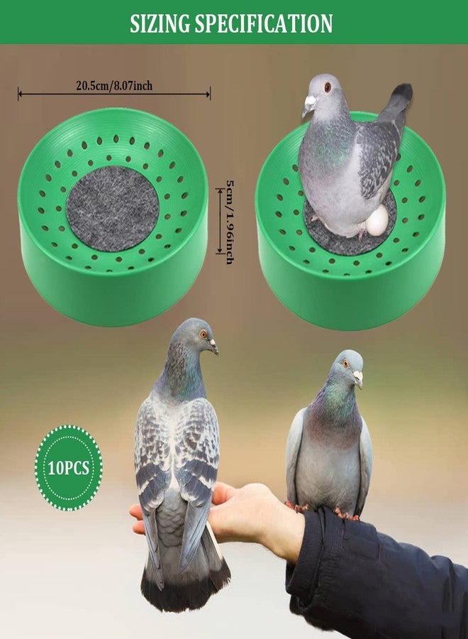 YOLUFER 10 Pcs Plastic Pigeon Nest Bird Nest Bowls Pigeon Nest Bowl Breeding Hatching Nest for Pigeons Quails Breeding Hatching - Image 2