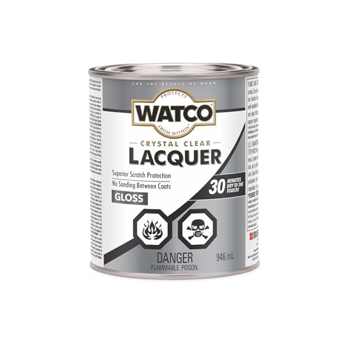 Watco 63041 Lacquer Clear Wood Finish, Quart, Gloss Clear - Image 4