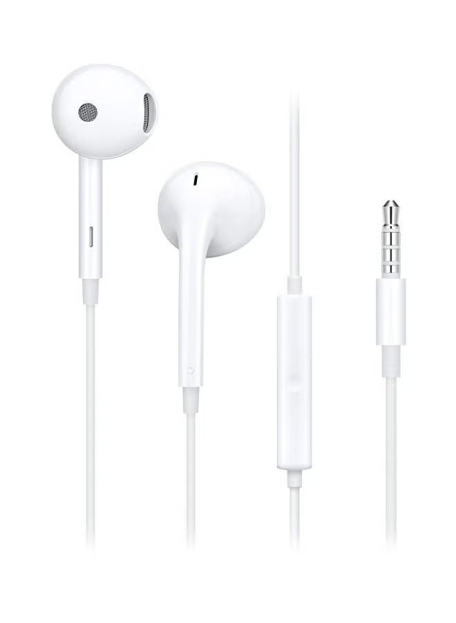 ELTRAZONE Wired In-Ear Earphones with HD Stereo Sound & Noise Isolation – Lightweight Earbuds with Built-in Microphone & Multi-Function Control – 3.5mm Jack for Smartphones, Laptops & Tablets (White) - Image 1