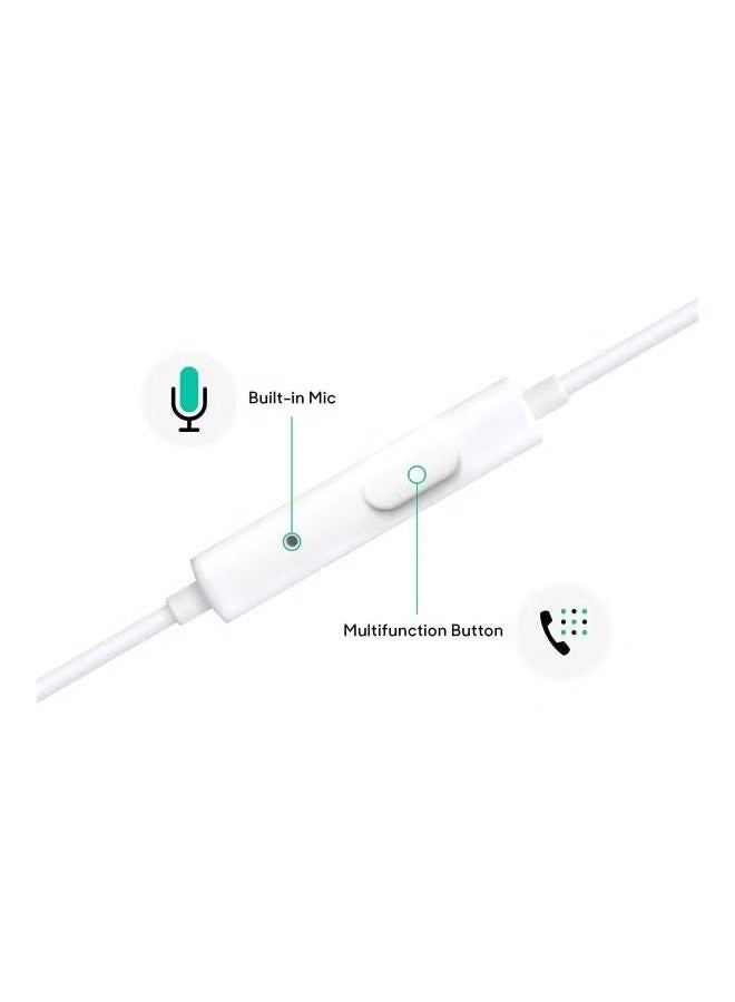 ELTRAZONE Wired In-Ear Earphones with HD Stereo Sound & Noise Isolation – Lightweight Earbuds with Built-in Microphone & Multi-Function Control – 3.5mm Jack for Smartphones, Laptops & Tablets (White) - Image 4