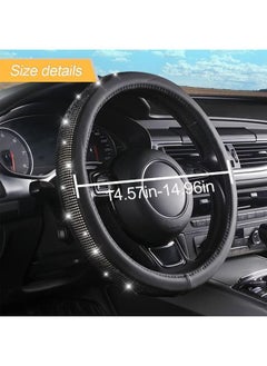 Diamond leather steering wheel cover with crystal rhinestones - Black  Silver - pzsku/ZA901B72F76D71E50E912Z/45/_/1703678847/9c5fd8ab-169b-40ae-b3cc-8d5d226ec904