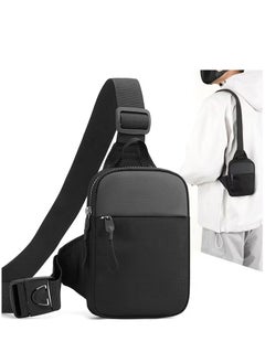 ماركة غير محددة حقيبة كروس صغيرة بجيب صدر وجيب مزدوج وحقيبة خصر مقاومة للماء وحامل هاتف للجري للرجال والنساء واللياقة البدنية والسفر 