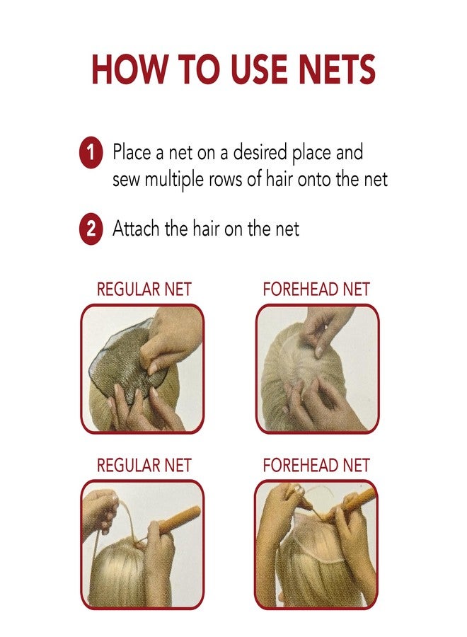 دونا قبعة دونا لتركيب الشعر بخمس شبكات، تصميم شبكي مزدوج بحزام قابل للتعديل، ثلاثة أحجام للفتحات لصنع وتركيب الشعر المستعار، أسود - Image 5