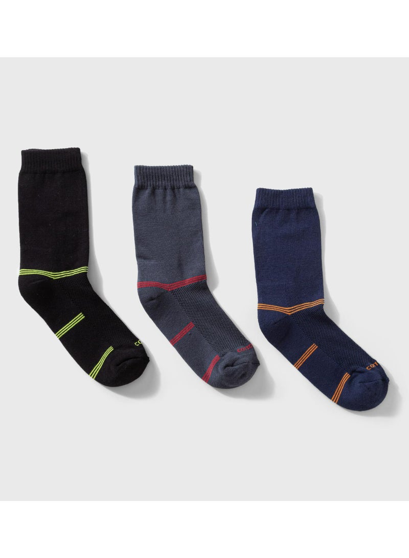 COTTONIL Athletic Crew Socks, 6 Pack, Cotton Blend Half-Towel Cushioned, Multi-Design Patterns for Men - Image 5