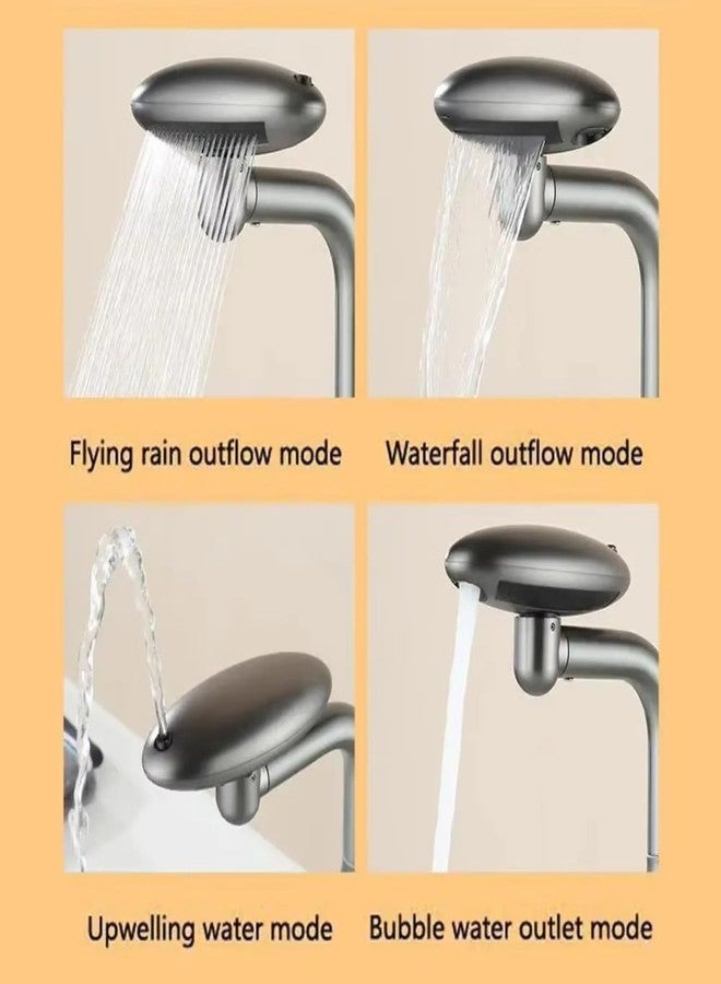 BWOGUE 4-in-1 Kitchen Tap, Pull-Down Faucet for Kitchens, Stainless Steel Faucet | Hot & Cold Mixer Tap with 4 Modes | Splash-Proof Extension Sprayer for Kitchen Sink, Bathroom Basin & Washbasin - Image 4