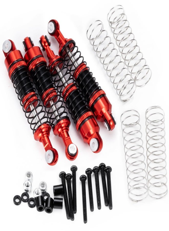 مجموعة ممتصات الصدمات QUE-T بطول 2.09 بوصة لسيارة Redcat Ascent18 1/18 RC Crawler، 4 قطع من ممتصات الصدمات المصنوعة من الألومنيوم (أحمر) - Image 3