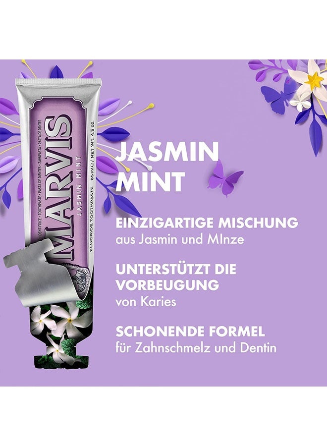Marvis Jasmin Mint Toothpaste 25ml, Floral Jasmine and Refreshing Mint for Luxurious Oral Care - Image 3