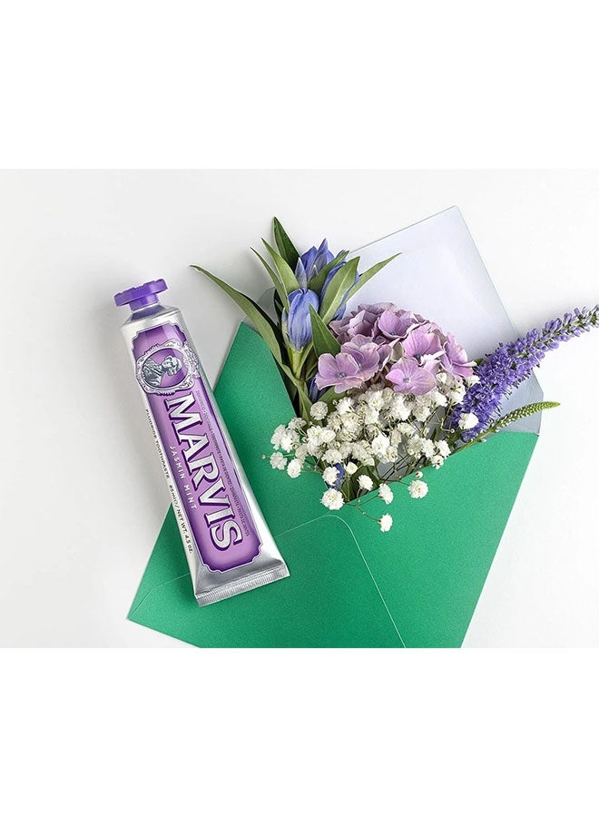 Marvis Jasmin Mint Toothpaste 25ml, Floral Jasmine and Refreshing Mint for Luxurious Oral Care - Image 4