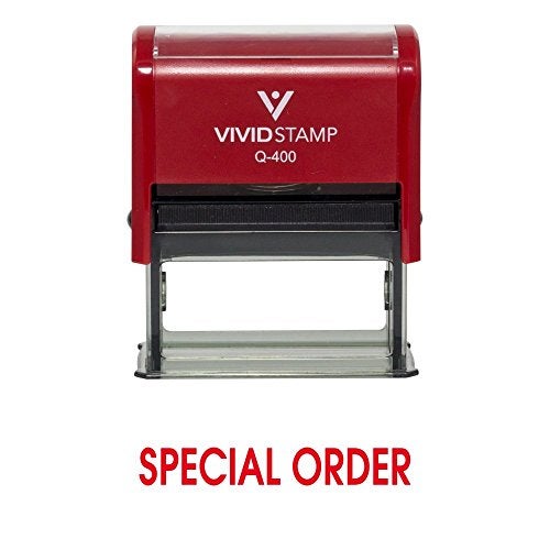 Vivid Stamp Special Order Self Inking Rubber Stamp (Red Ink) - X-Large - Image 1