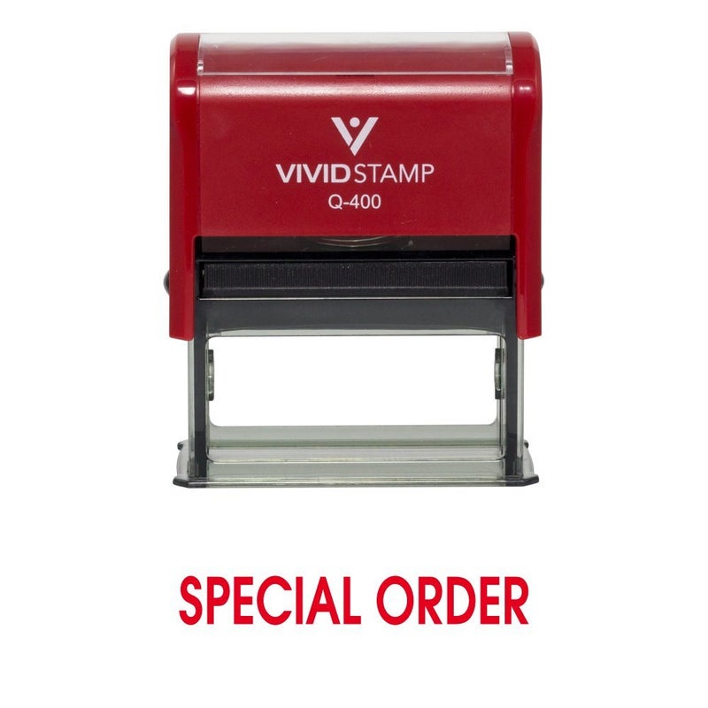 Vivid Stamp Special Order Self Inking Rubber Stamp (Red Ink) - X-Large - Image 2