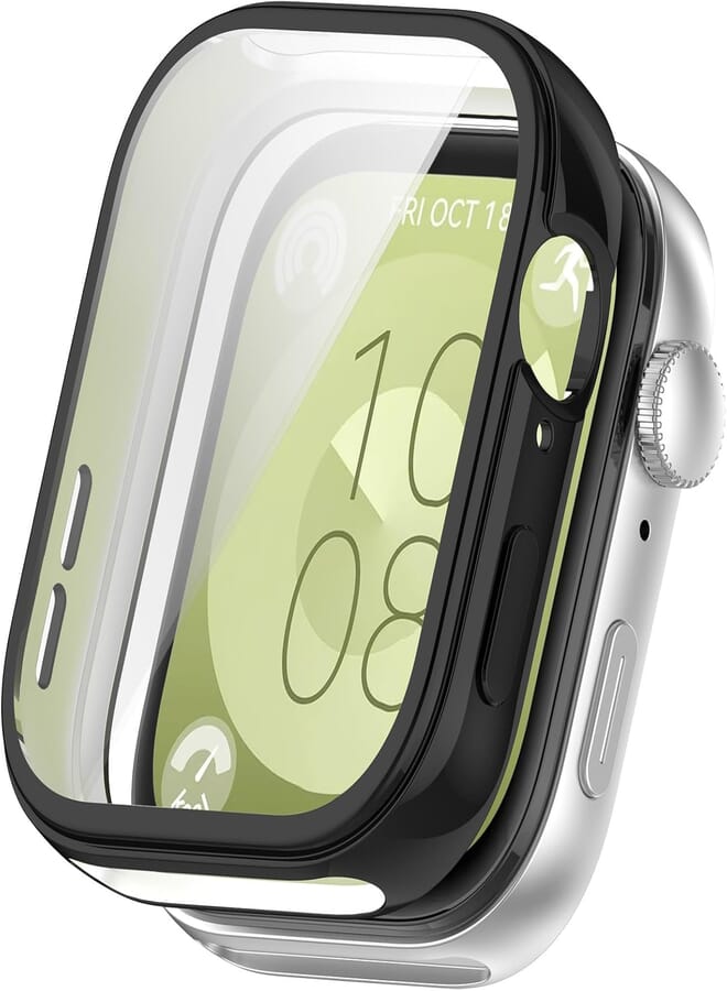 Beauenty Beauenty TPU Watch Case for Huawei Watch Fit 3 （2024） Full Screen Protector Cover Shockproof Ultra-Thin Shell (Black)