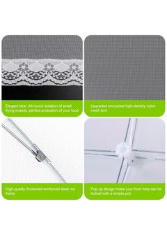 Relex Encrypted Mesh Food Covers, Foldable Food Cover Umbrella Keep Flies, Bugs, Mosquitoes Away, Reusable Food Net Cover for Outdoors, Parties, Picnics, BBQs (3PCS)  - Image 4