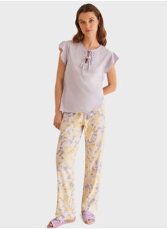 Lilac Floral Pyjama Set
