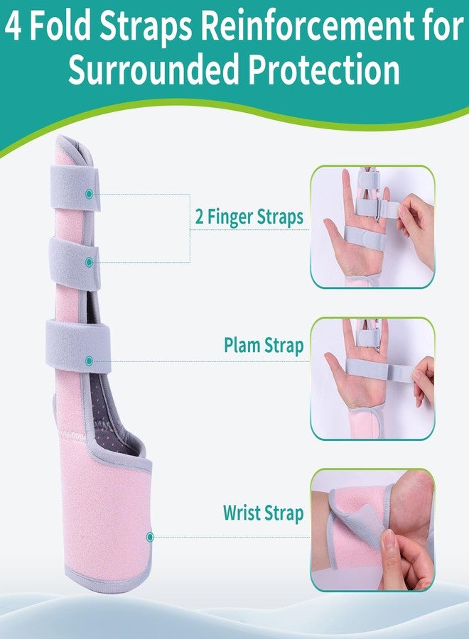 Lefeke Trigger Finger Splint, Finger Brace for Middle, Index, Pinky, or Ring Finger Support, Hand Splint for Broken Fingers, Arthritis, Fracture, Hand Brace with Fingers Support (2 fingers Fixed) Pink - Image 3
