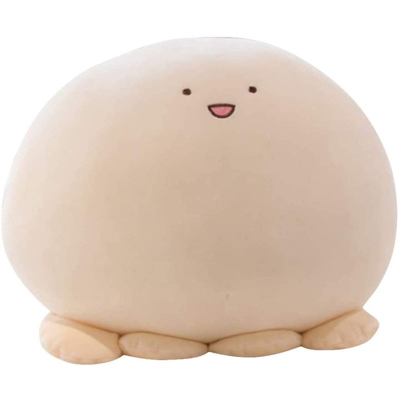 REFAHB 9 inch Cute Octopus Plush Stuffed Animal Body Pillow Fat Cartoon Cylindrical Body Pillows for Kids Super Soft Hugging Toy Gifts for Bedding Kids Sleeping Nap Kawaii Pillow Whiteoctopus - Image 2