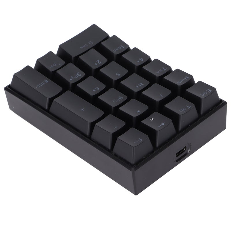 Wired Keyboard Stepped Keycap Fadeless Durable Backlit 21 Keys LED Mechanical KeyboardGreen Shaft - Image 3