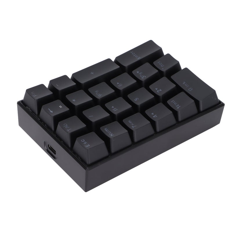 Wired Keyboard Stepped Keycap Fadeless Durable Backlit 21 Keys LED Mechanical KeyboardGreen Shaft - Image 4