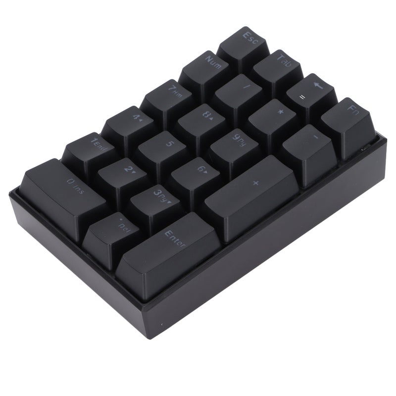 Wired Keyboard Stepped Keycap Fadeless Durable Backlit 21 Keys LED Mechanical KeyboardGreen Shaft - Image 2