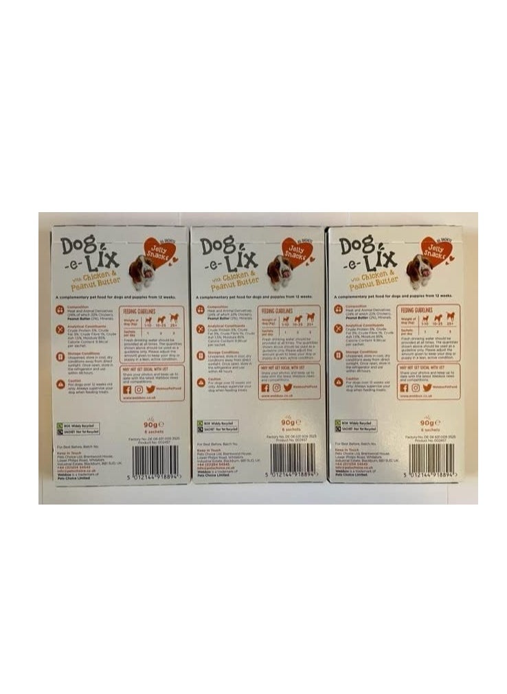 Webbox Dog e Lix Chicken and Peanut Butter Lick Treats Pack of 3  - Image 2