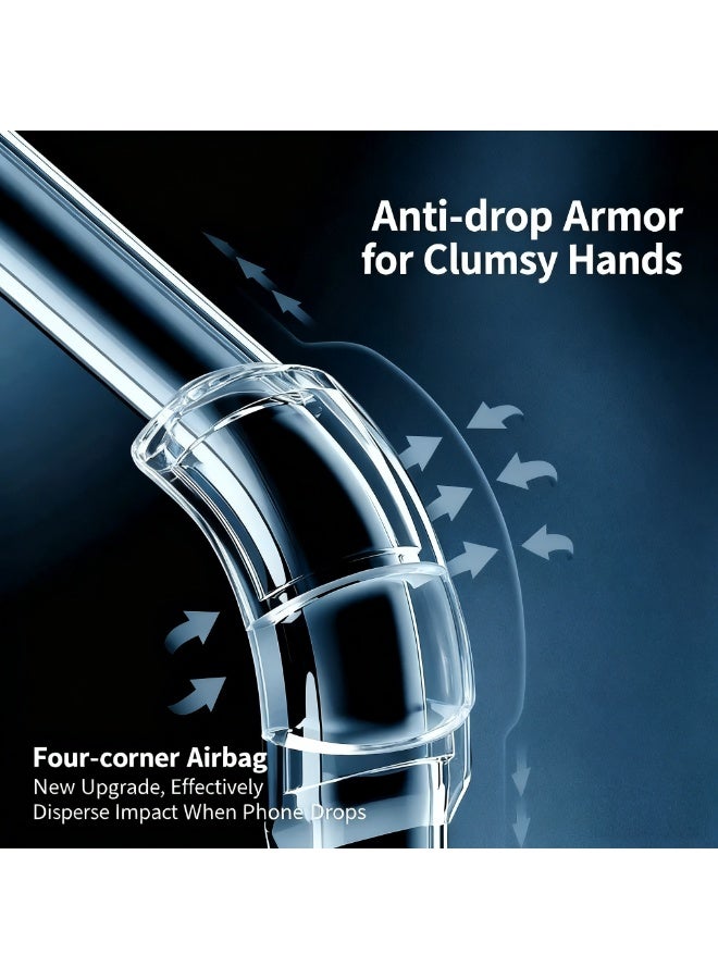كومبي 3 في 1 لحقيبة Honor X9D ودرع شاشة Ultra HD بقيمة 2 قطعة، مزودة بـ 4 هياكل هوائية L-Arc، درع iPhone عالي الوضوح ومقاوم للصدمات، حقيبة رقيقة لـ Honor X9D - شفافة - Image 4