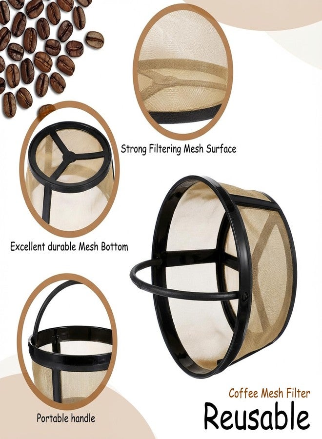 Nogeqi 2 Pack Reusable Coffee Filters 8-12 Cup with Closed Bottom, Basket Coffee Filters with Handle, Compatible with Most Coffeemakers - Image 2