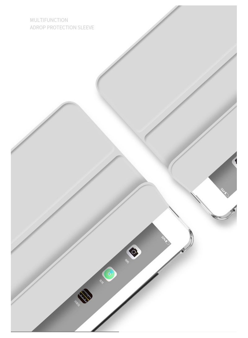 Slim Stand Transparent Back Smart Cover Case for iPad Pro13 Inch, Auto Wake/Sleep with Pencil Holder (Grey) - Image 2