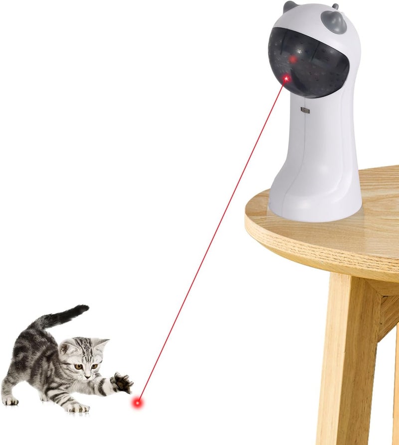 TBTeek Motion-Activated Interactive Cat Toy, USB Rechargeable Automatic Cat Toy with Rotating Red Light, 4 Speed Modes for Indoor Cats, Kittens & Dogs - Image 1