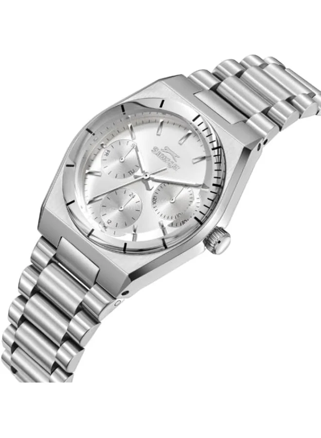 سلازنجر Slazenger Women's Watch, Multi Function Display and Metal Strap - SL.9.2467.4.01, Silver