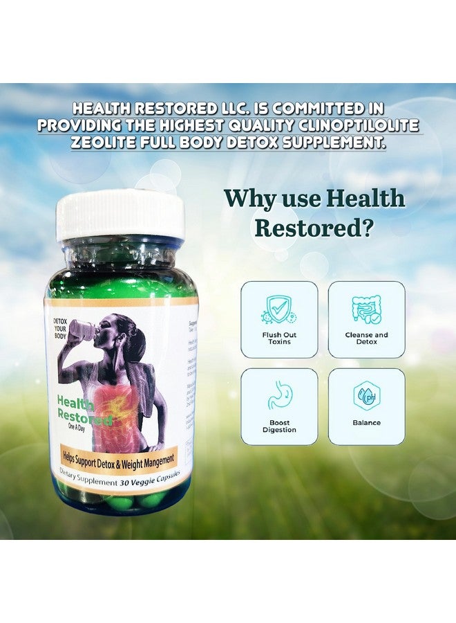 Generic Health Restored Comprehensive Detox & Wellness Support for Men and Women - Premium 100% Clinoptilolite Zeolite Capsules - Supplement Robust Health Support with No Additives  - Image 3