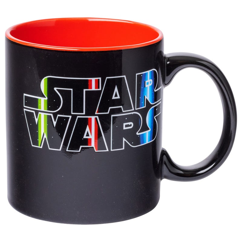Silver Buffalo Star Wars Lightsaber Logo Heat Reveal Ceramic Coffee Mug 20Ounces