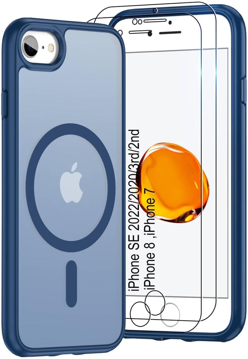 حافظة مغناطيسية من لأجهزة iPhone 12 Mini/13 Mini [متوافقة مع MagSafe]، تحتوي على واقي شاشة مزدوج؛ مقاومة للبصمات، مقاومة للصدمات، مريحة للجلد، بتصميم نحيف وشفاف، لون أخضر داكن. - Image 1