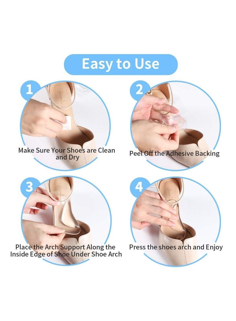 4 Pairs Arch Support Shoe Insoles for Flat Feet for Relieve Pressure and Feet Pain - Image 4
