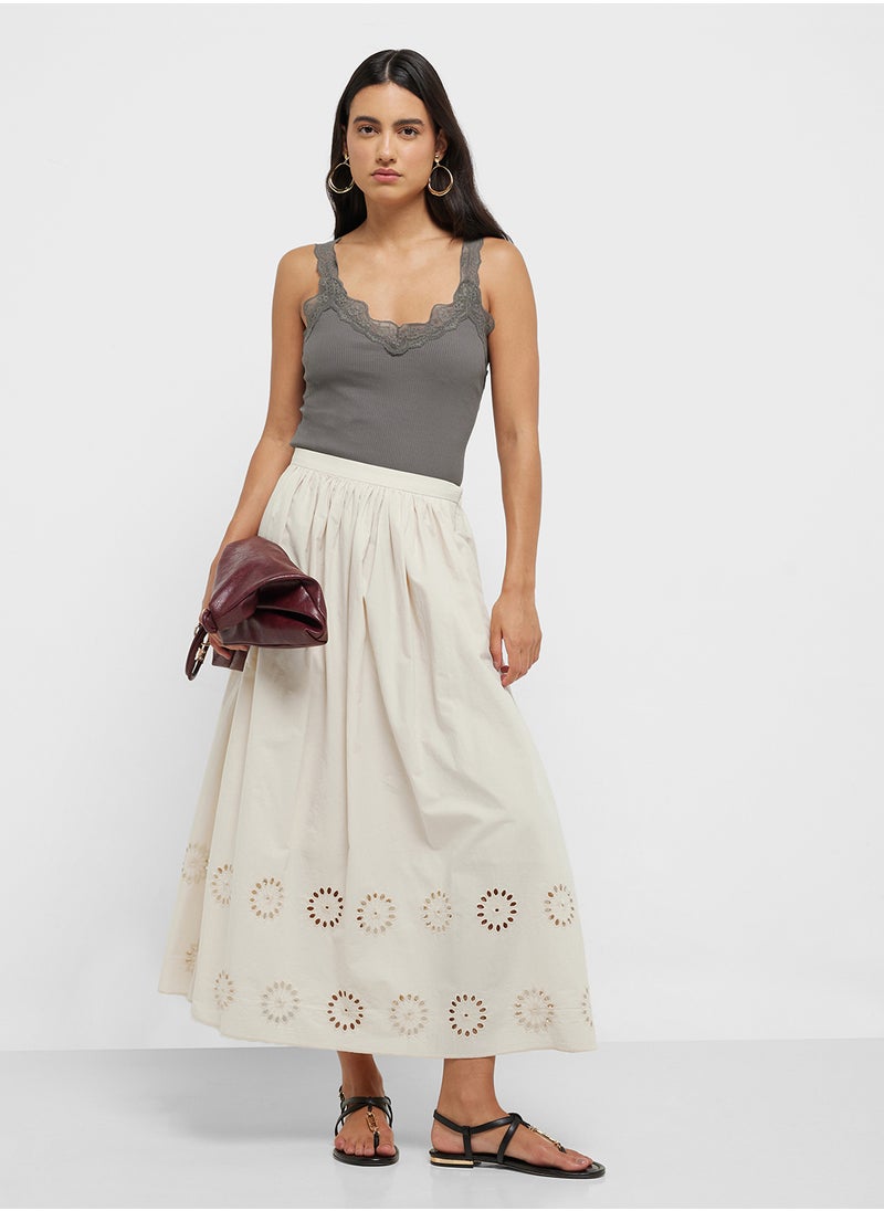 MANGO Fitted Top With Lace Neckline  - Image 4