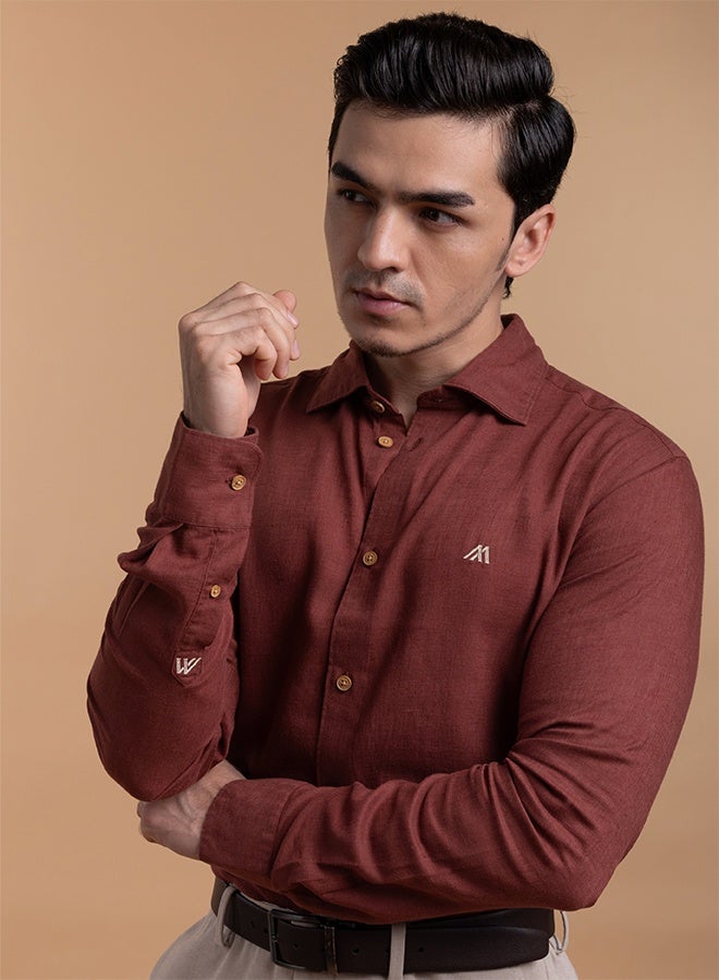 Mannerism The Juicy Bright Strawberry Lyocell Shirt with Lively Hue - Image 5