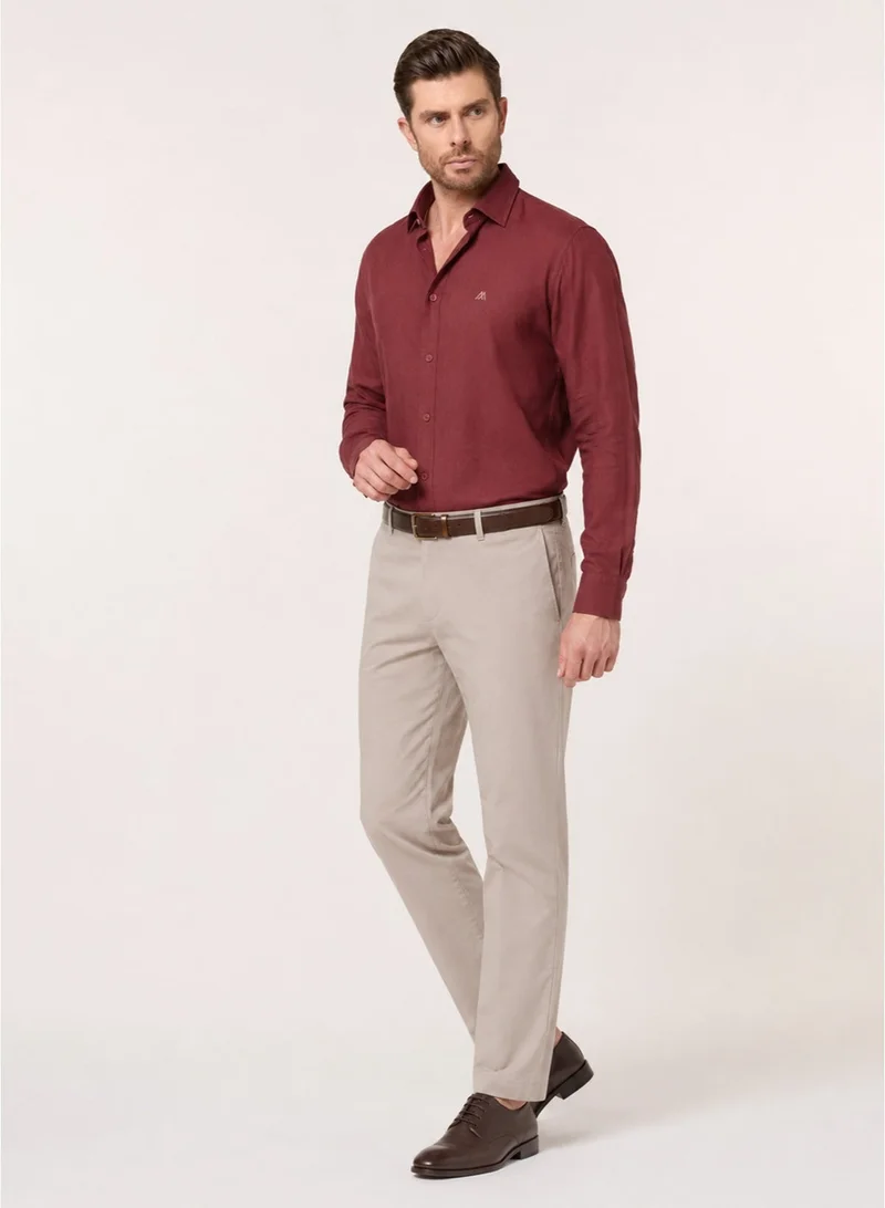 MANNERISM  The Juicy Bright Strawberry Lyocell Linen Shirt with Lively Hue for Men | Best Price UAE