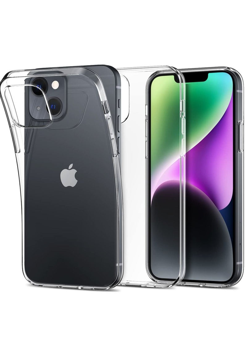 iPhone 14 Plus Case, iPhone 14 Plus Case Clear, Aeska Ultra [Slim Thin] Flexible Clear TPU Scratch Resistant Gel Rubber Soft Silicone Protective Case Cover for iPhone 14 Plus (Clear) - Image 1