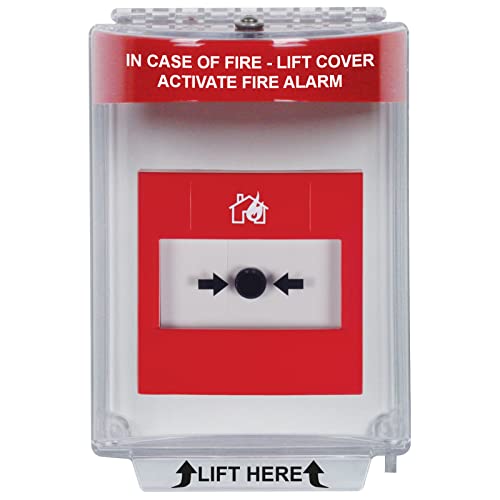 STI Safety Technology International, Inc. STI-13020FR Universal Stopper® with Horn, Flush Mount and Fire Label, Indoor/Outdoor Polycarbonate Protective Cover for Pull Stations or Call Points - Image 2