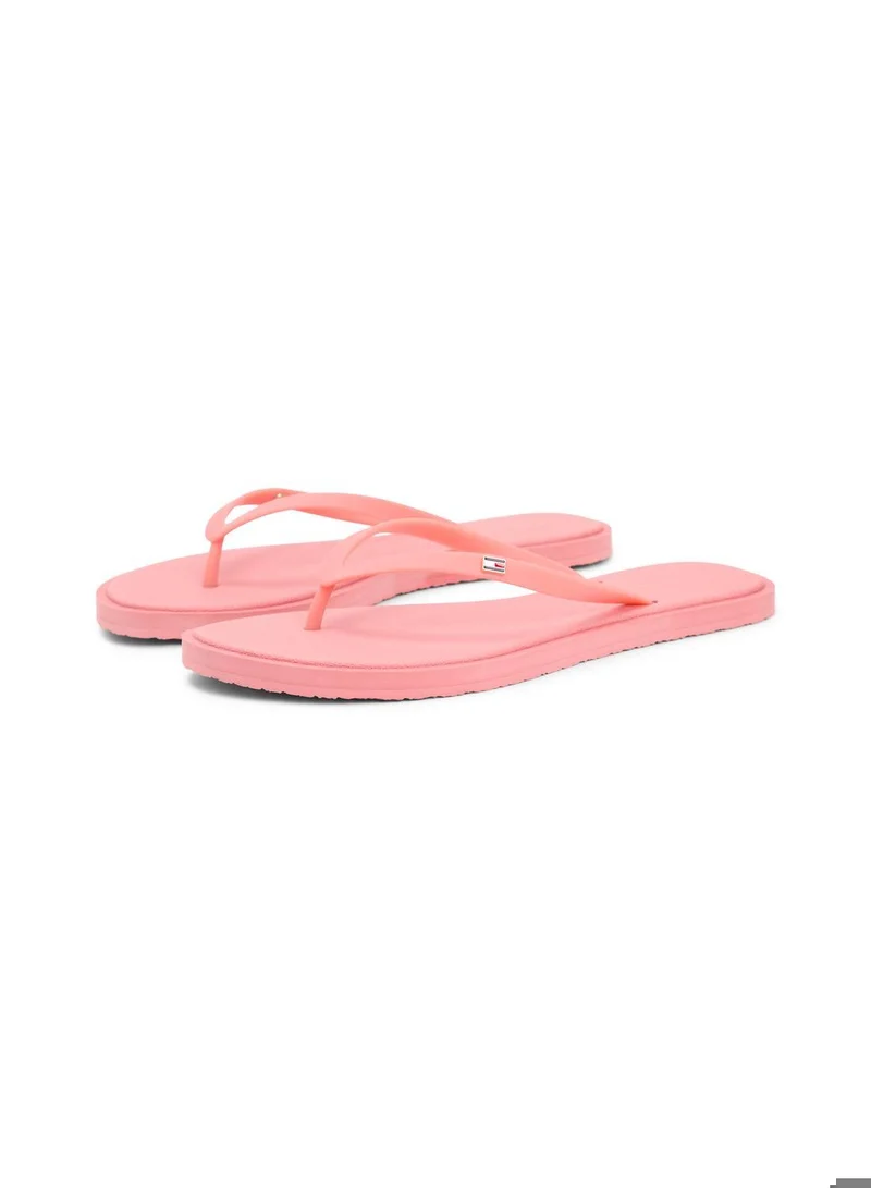 TOMMY HILFIGER Coral Clay Chic Enamel Flag Flip-Flops for Women | Best Price UAE