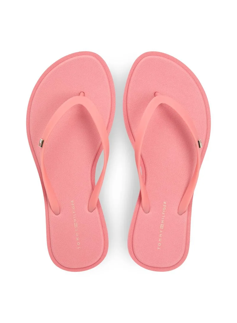 TOMMY HILFIGER Coral Clay Chic Enamel Flag Flip-Flops for Women | Best Price UAE
