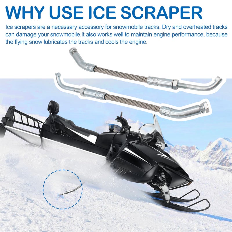GREATUS Ice Scratchers Kit Fit for All Reverse and Non-Reverse Gear Equipped Snowmobiles for One-Bolt Mounting - Image 5