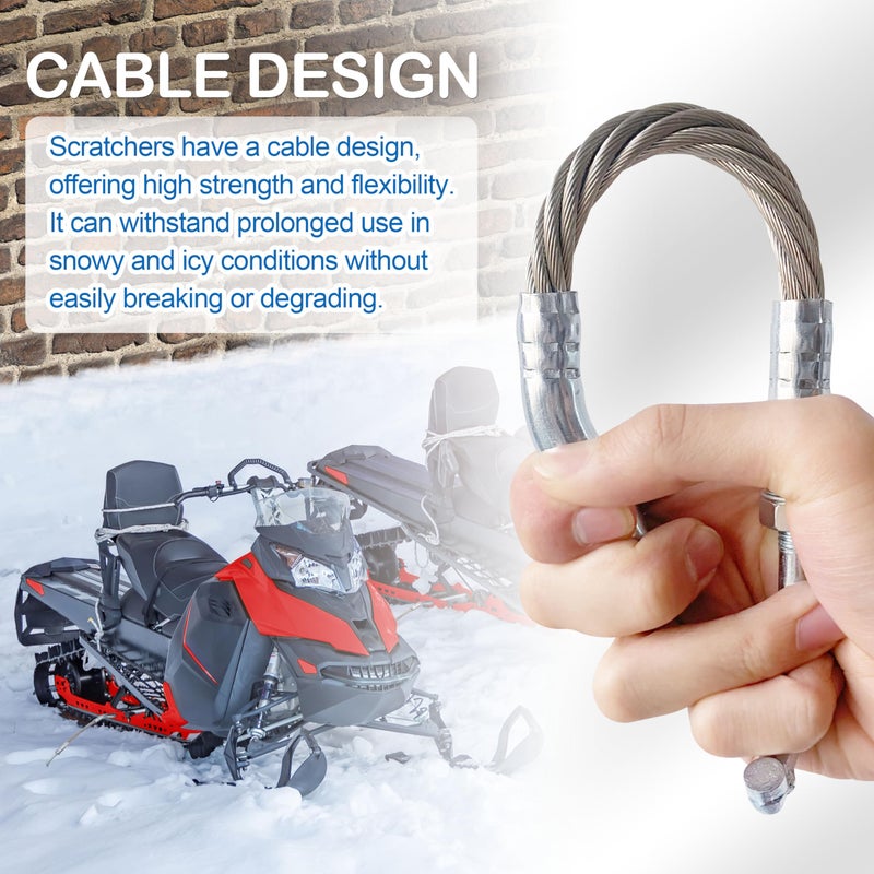 GREATUS Ice Scratchers Kit Fit for All Reverse and Non-Reverse Gear Equipped Snowmobiles for One-Bolt Mounting - Image 3