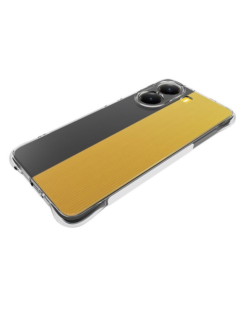 [1+1 Sets] For Xiaomi Poco X7 Pro 5G Case & Screen Protector Crystal Clear Ultra Slim Anti Scratch Shockproof Protective TPU Back Cover with Tempered Glass Screen Protector
