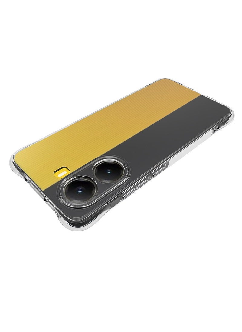 [1+1 Sets] For Xiaomi Poco X7 Pro 5G Case & Screen Protector Crystal Clear Ultra Slim Anti Scratch Shockproof Protective TPU Back Cover with Tempered Glass Screen Protector
