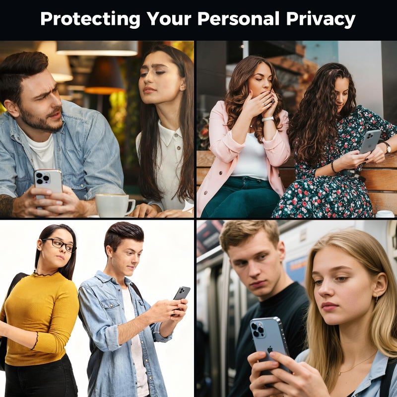 AVOAR 2+2 Pack Privacy Screen Protector for iPhone 17 with Camera Lens Protector, 6.3 Inch Tempered Full Screen Glass Accessories, Anti-Spy, Bubble Free, Case Friendly - Image 4