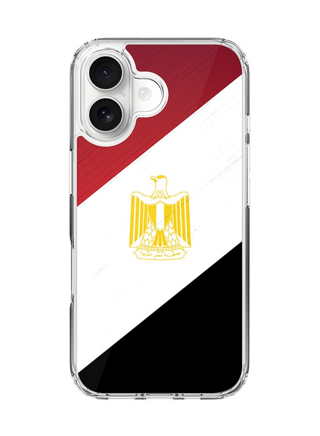 Stylizedd Classic Clear MagSafe Case for iPhone 17 , Hybrid Soft Case Flexible Edges Anti Drop TPU PC Gel Thin Transparent Cover [ Designed for iPhone 17 ] - Flag Of Egypt Full Print