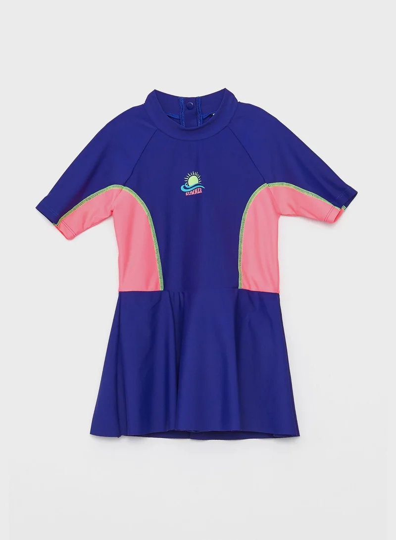 LC WAIKIKI Kids Color Block Swimsuit & Leggings