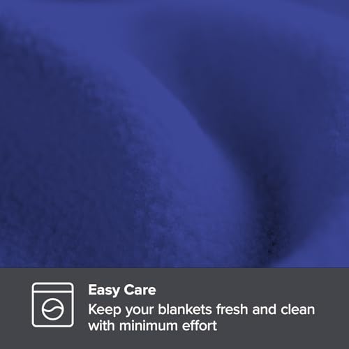 STARNSTYLE 300 TC All Season Solid/Plain Lightweight Polar Fleece Single Bed Blanket (152 x 230 cm) Blue Blanket SingleIV9 - Image 2