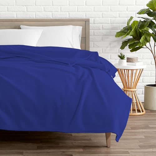 STARNSTYLE 300 TC All Season Solid/Plain Lightweight Polar Fleece Single Bed Blanket (152 x 230 cm) Blue Blanket SingleIV9 - Image 4