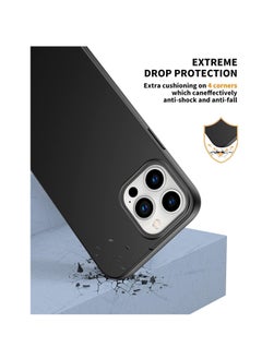 Generic Compatible with iPhone 14 Pro Max (6.7 Inch) Case, Liquid Silicone Case, Full Body Protective Cover, Shockproof, Slim Phone Case, Anti-Scratch Soft Microfiber Lining - Black  - Image 2