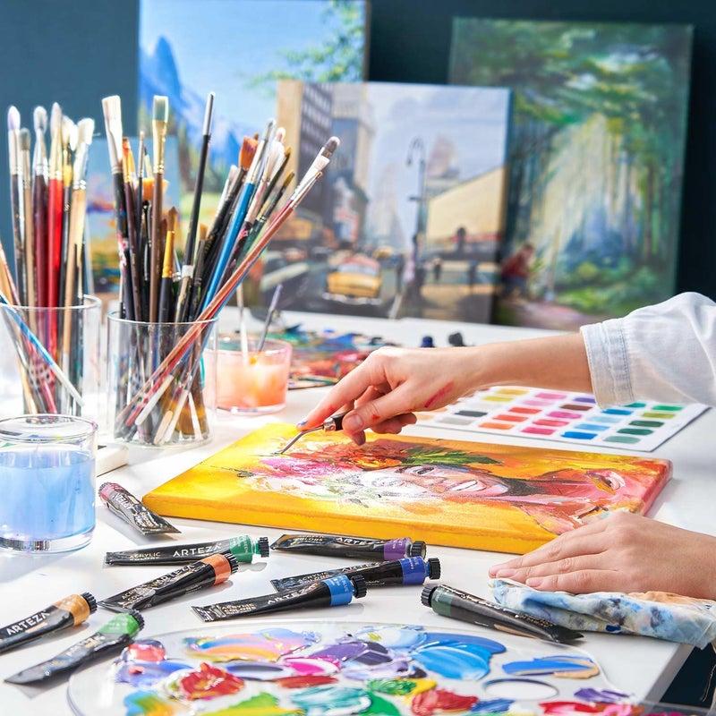 ARTEZA طقم ألوان أكريليك ARTEZA 1.74 أونصة / 22 مل بألوان متنوعة من 24 لون - Image 4